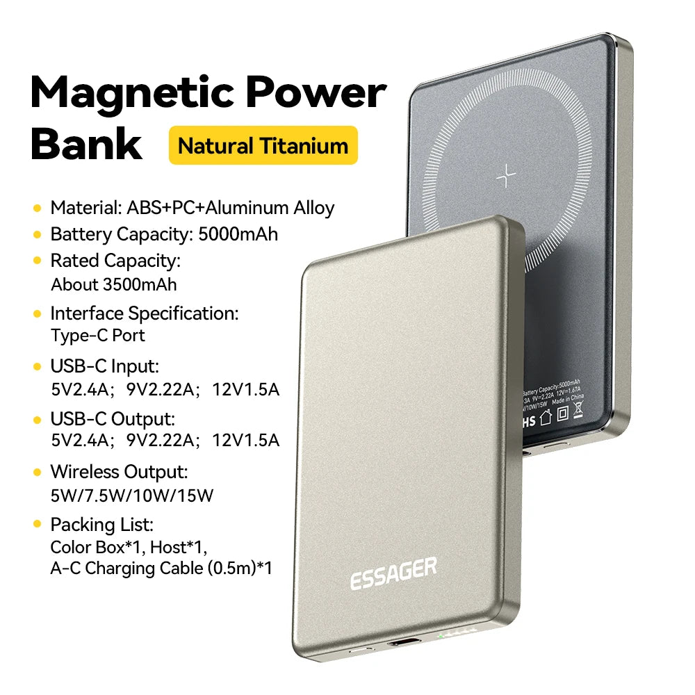 Chargeur Sans Fil Magnétique Essager 20W