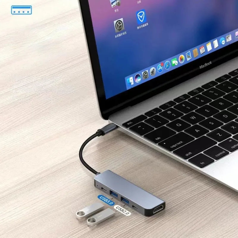 Hub USB-C 6-en-1 – HDMI 4K & USB 3.0