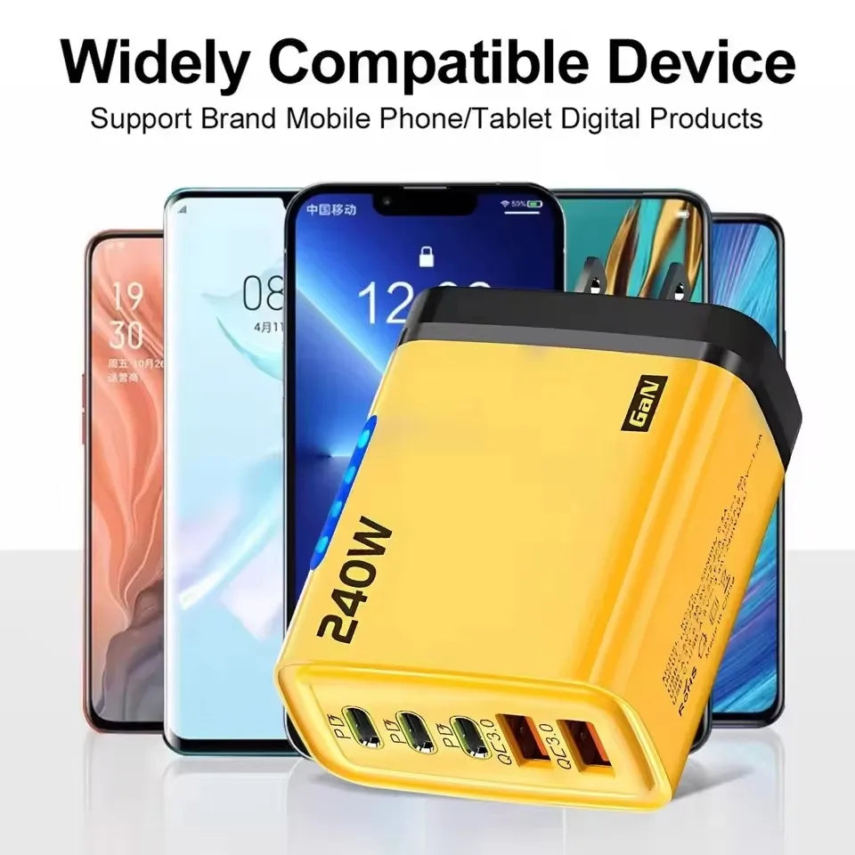 Station de Charge GaN 240 W – USB-C 5-en-1