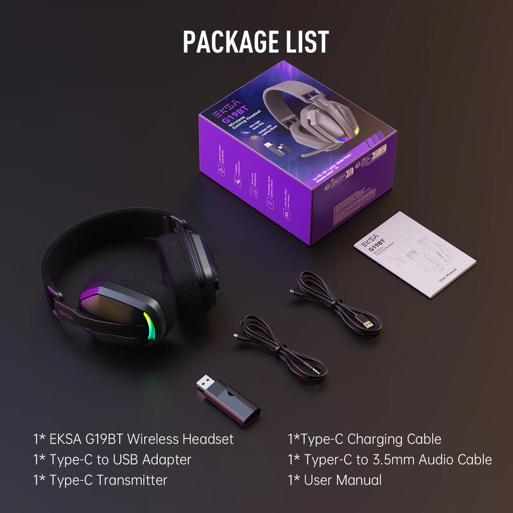 Casque Gaming Sans Fil EKSA G19BT