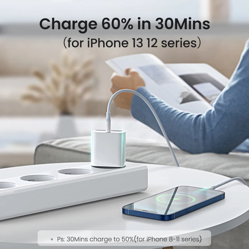 Chargeur Rapide USB-C 30 W – Compatible iPhone & Android