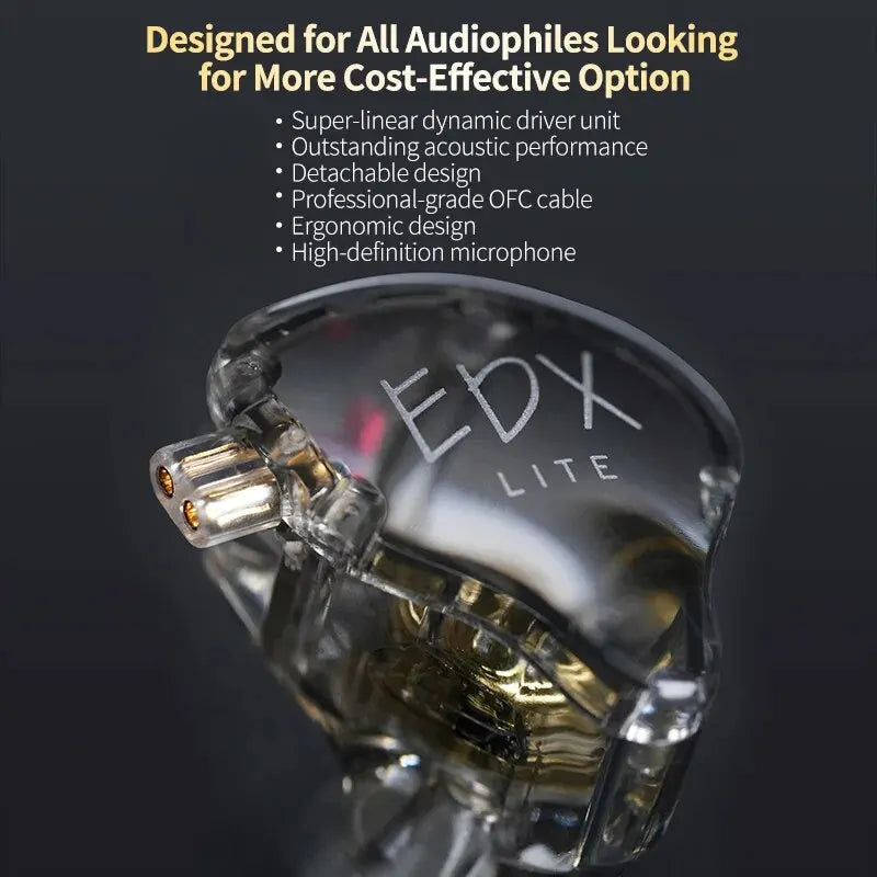 Écouteurs KZ EDX Lite HiFi avec Micro