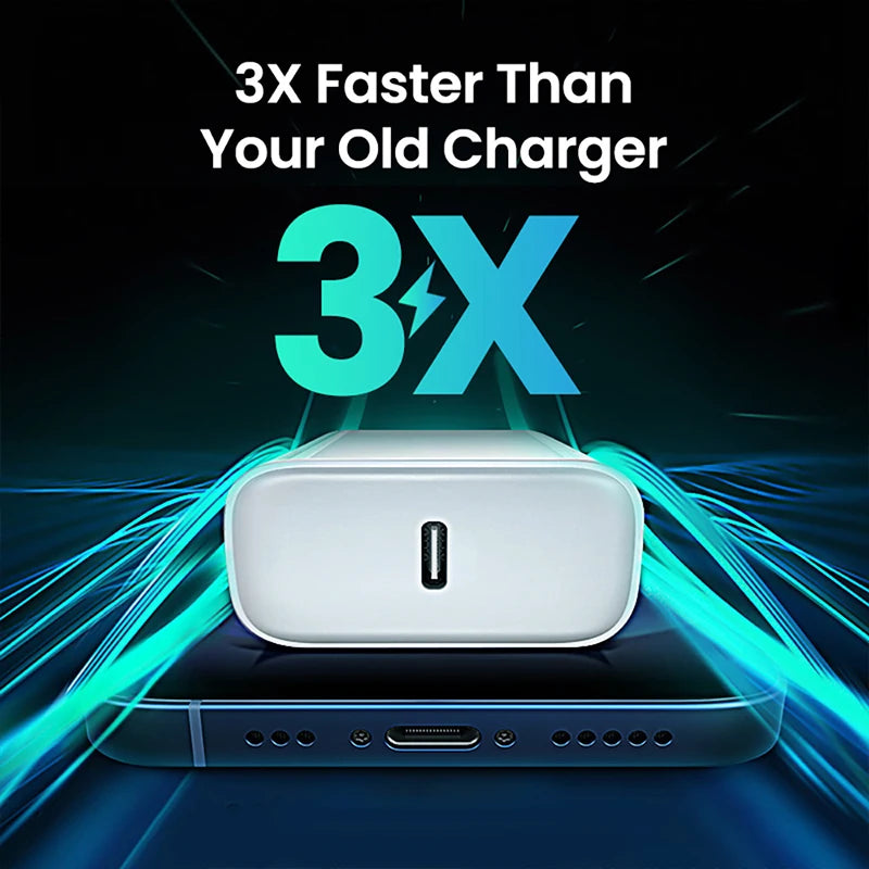 Chargeur Rapide USB-C 30 W – Compatible iPhone & Android