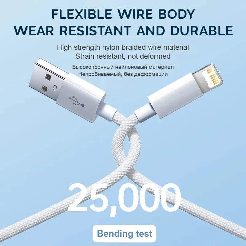 Câble USB-C 30W Charge Rapide Tressé