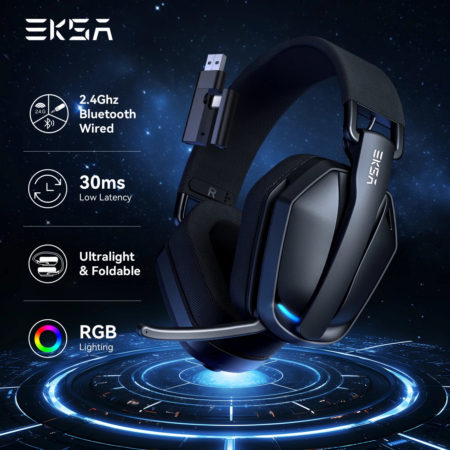 Casque Gaming Sans Fil EKSA G19BT