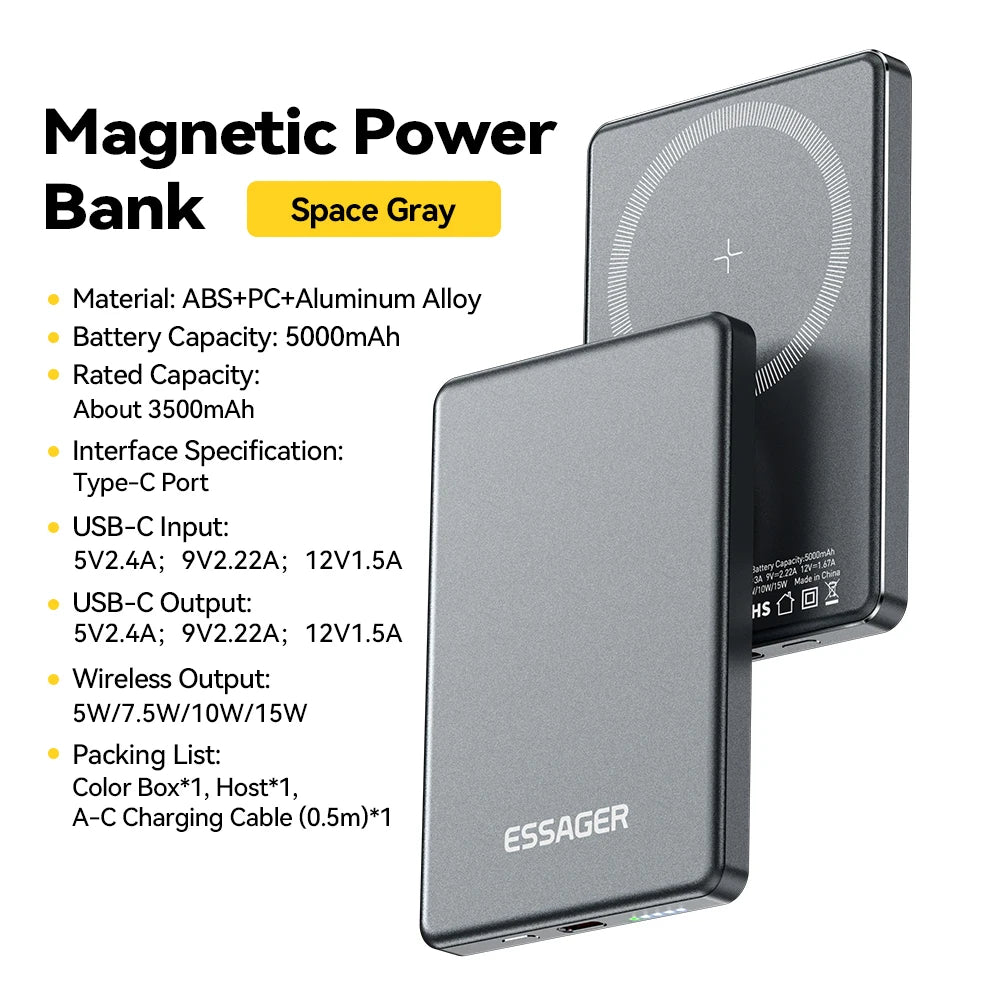 Chargeur Sans Fil Magnétique Essager 20W