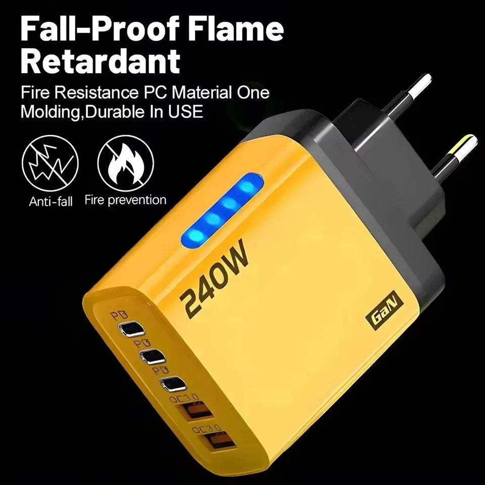Station de Charge GaN 240 W – USB-C 5-en-1