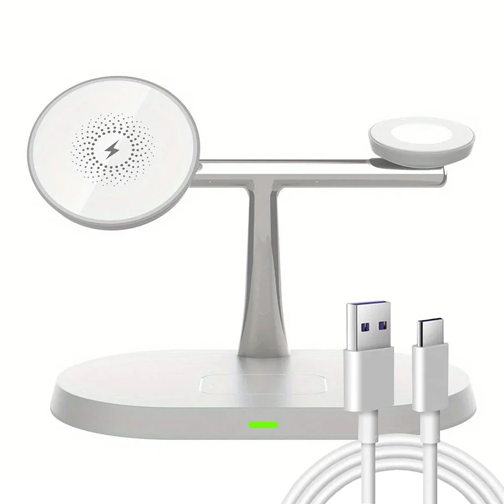 Station de Charge Magnétique 3-en-1