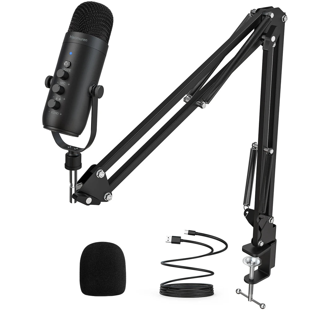 Microphone Professionnel USB RGB avec Bras