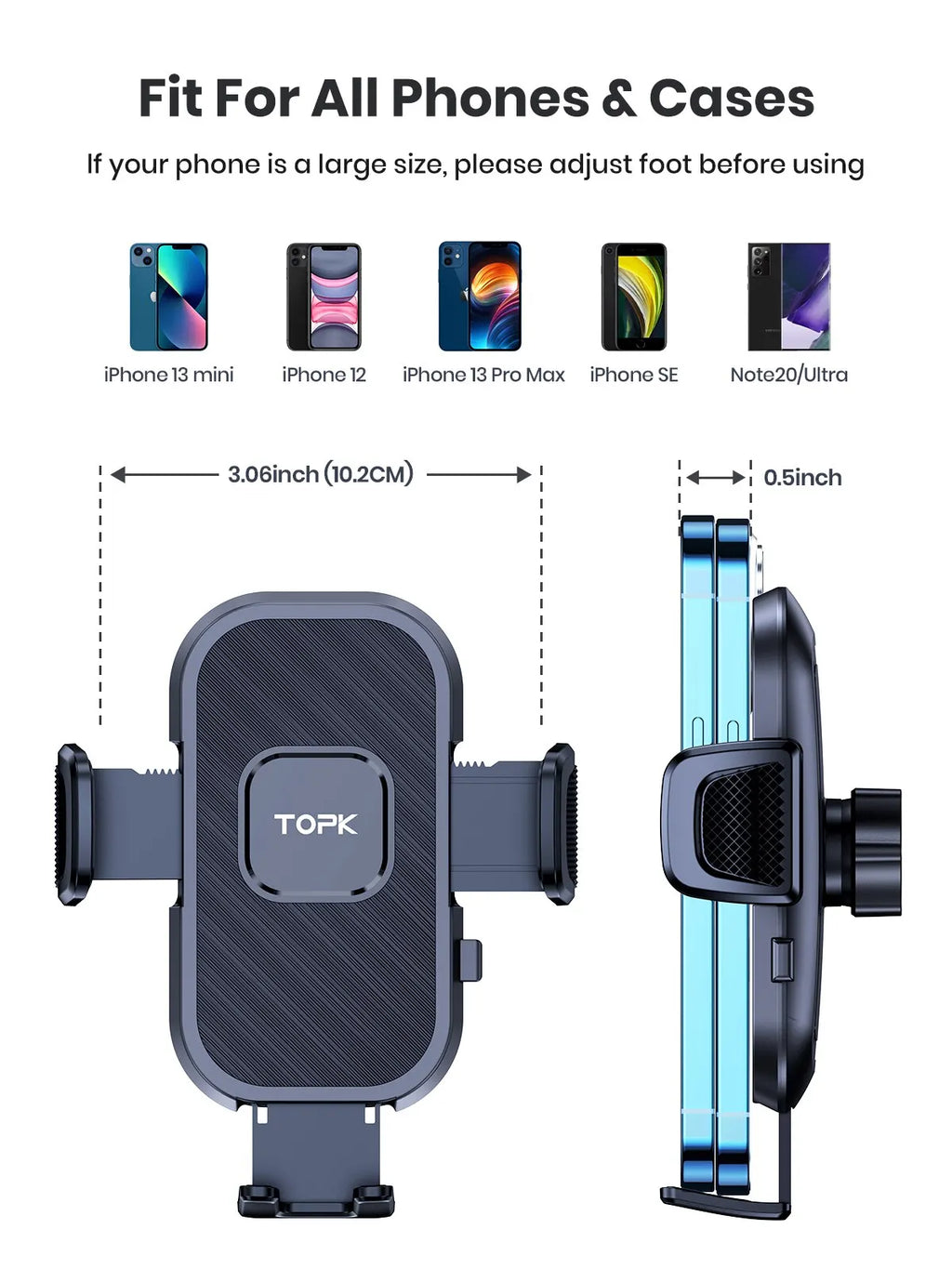Support Téléphone Voiture – Fixation Automatique