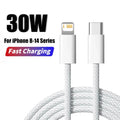 Câble USB-C 30W Charge Rapide Tressé