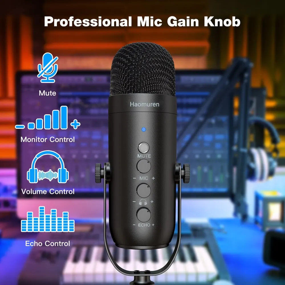 Microphone Professionnel USB RGB avec Bras