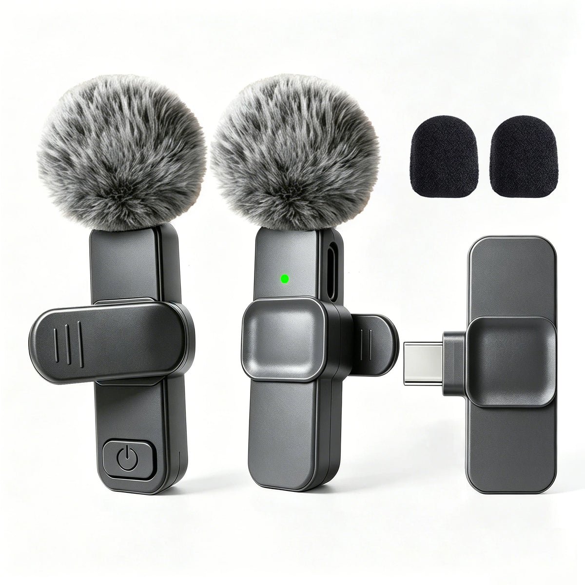 Microphone Sans Fil USB-C avec Réduction de Bruit