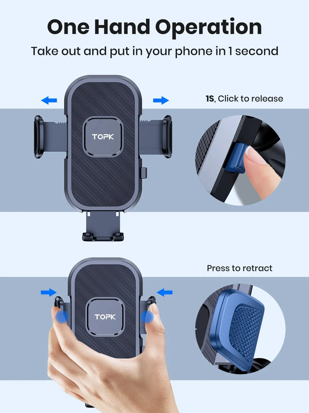 Support Téléphone Voiture – Fixation Automatique