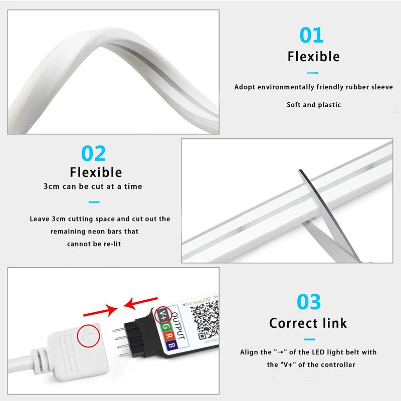 Bande LED RGB Wi-Fi Intelligente – Compatible Alexa & Google Home