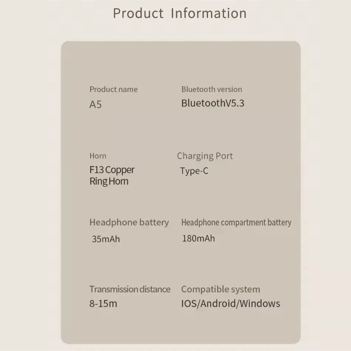 Écouteurs Bluetooth 5.3 – Son Haute Définition