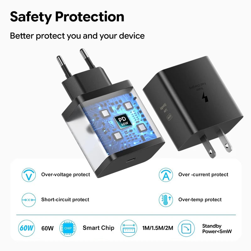 Chargeur Samsung USB-C 60W Super Fast Charge