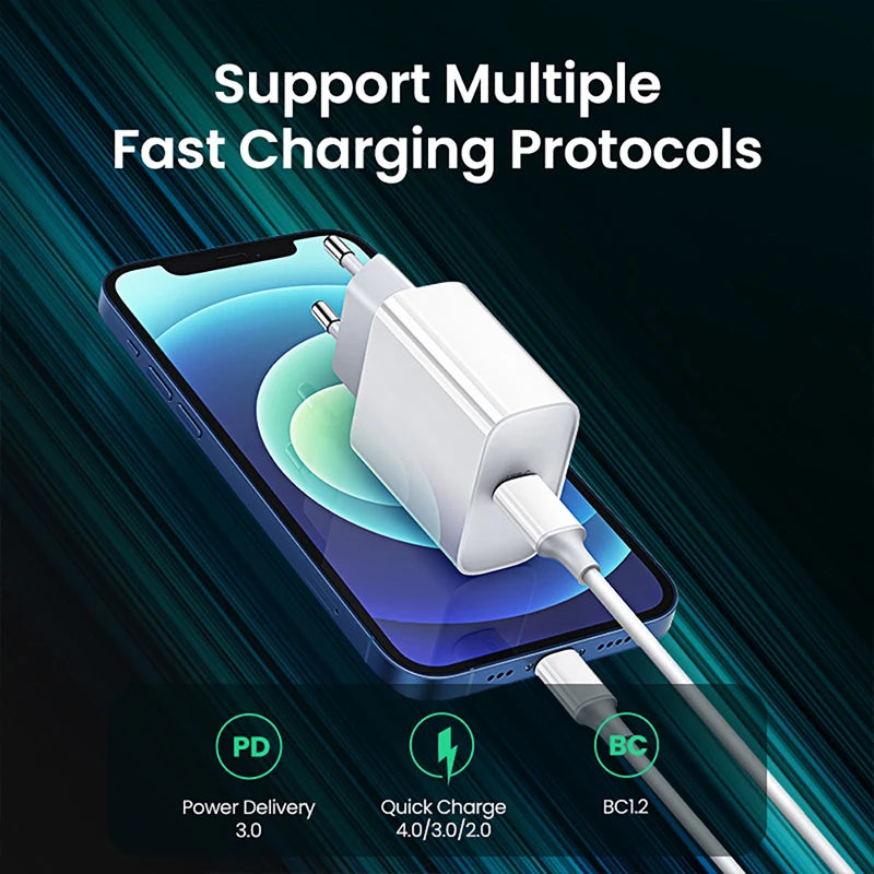 Chargeur Rapide USB-C 30 W – Compatible iPhone & Android