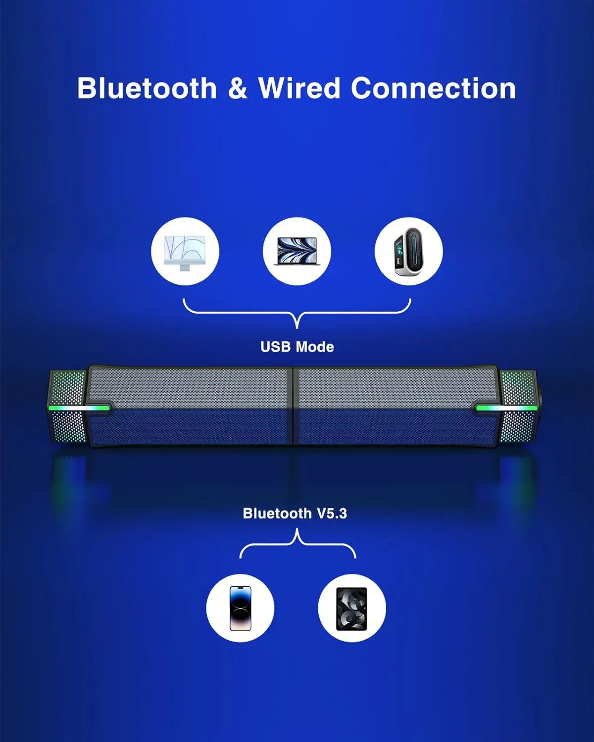 Barre de Son Bluetooth Jeecoo M20 RGB