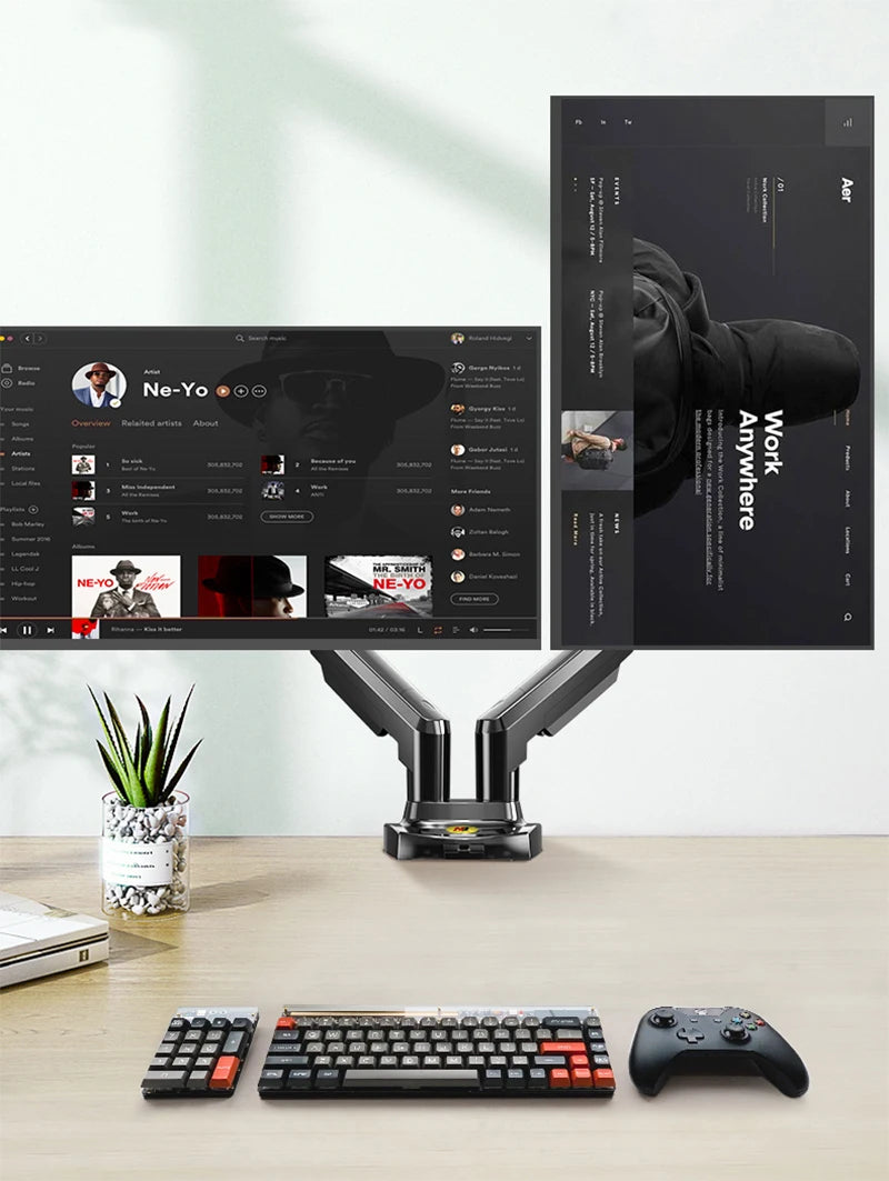 Support Double Écran + PC Portable
