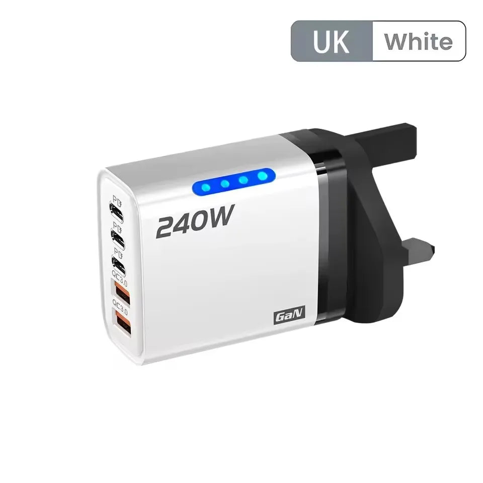 Station de Charge GaN 240 W – USB-C 5-en-1