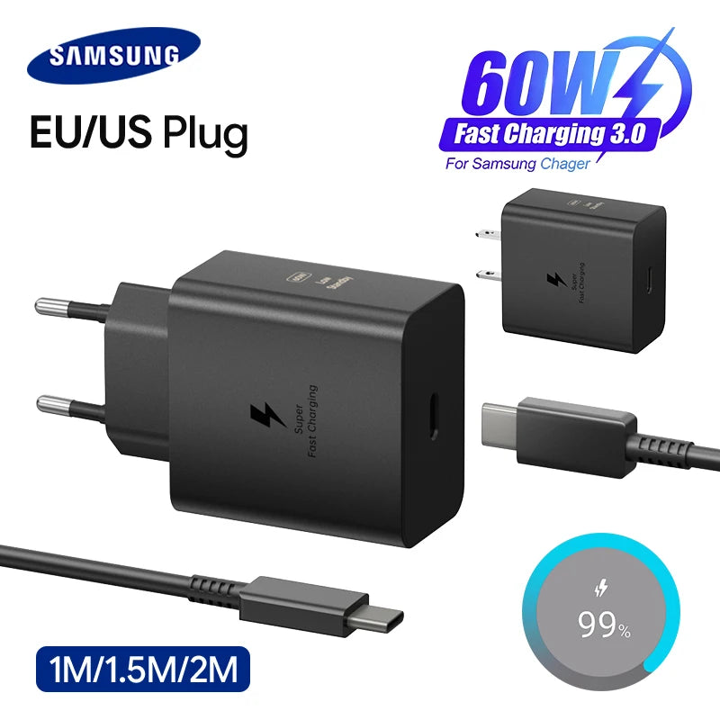 Chargeur Samsung USB-C 60W Charge Rapide