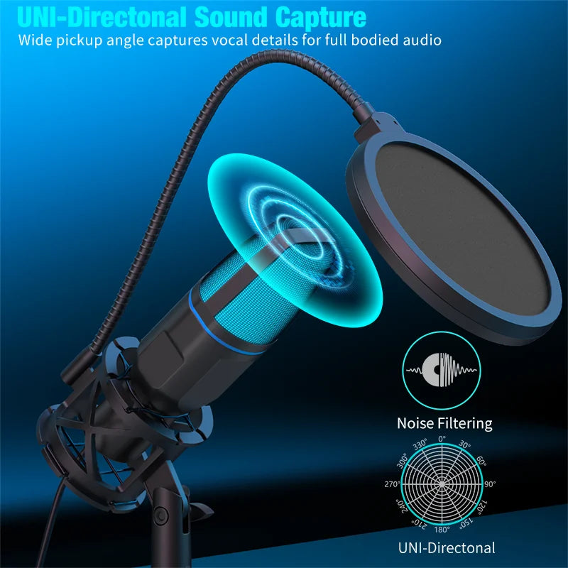 Microphone USB RGB Gaming