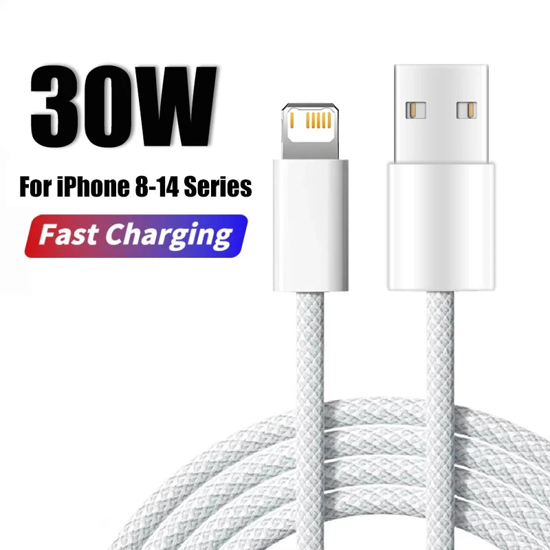 Câble USB-C 30W Charge Rapide Tressé