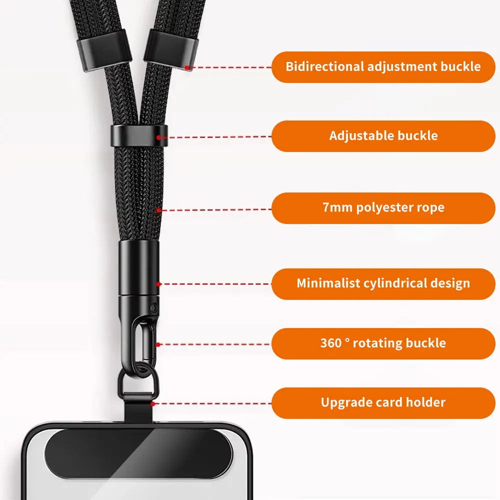 Bandoulière Universelle Réglable pour Smartphone – Cordon Tour de Cou Antivol